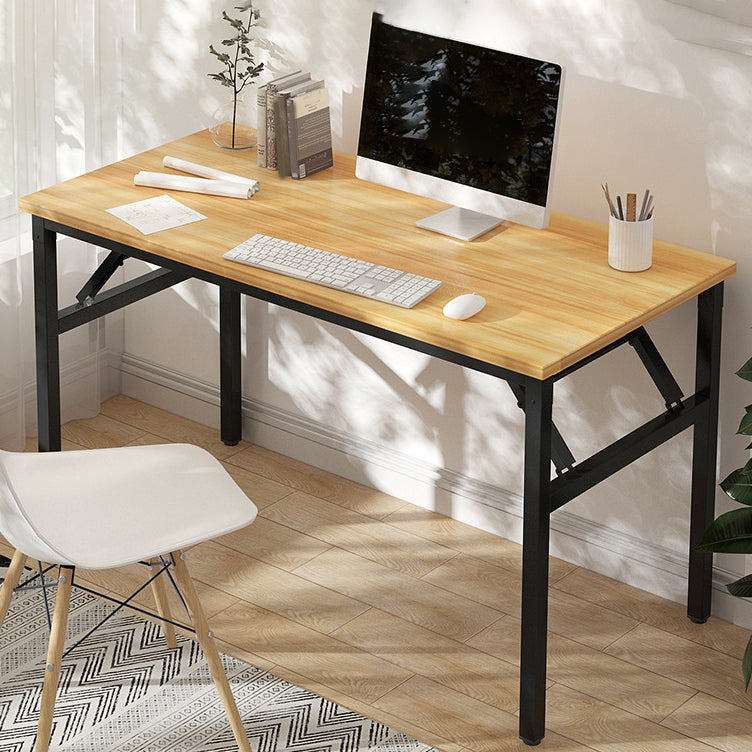 Industrial Folding Writing Desk Rectangular Wooden Computer Desk