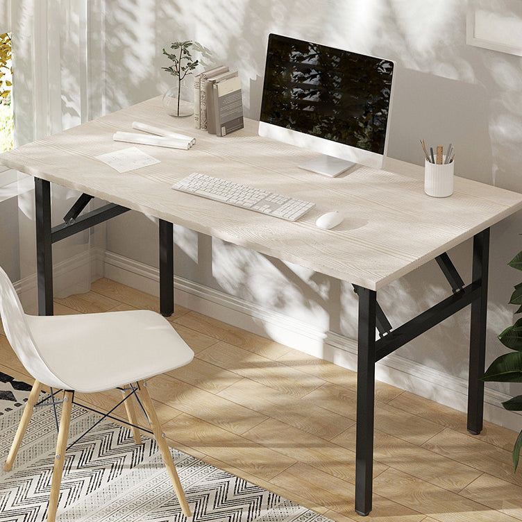 Industrial Folding Writing Desk Rectangular Wooden Computer Desk