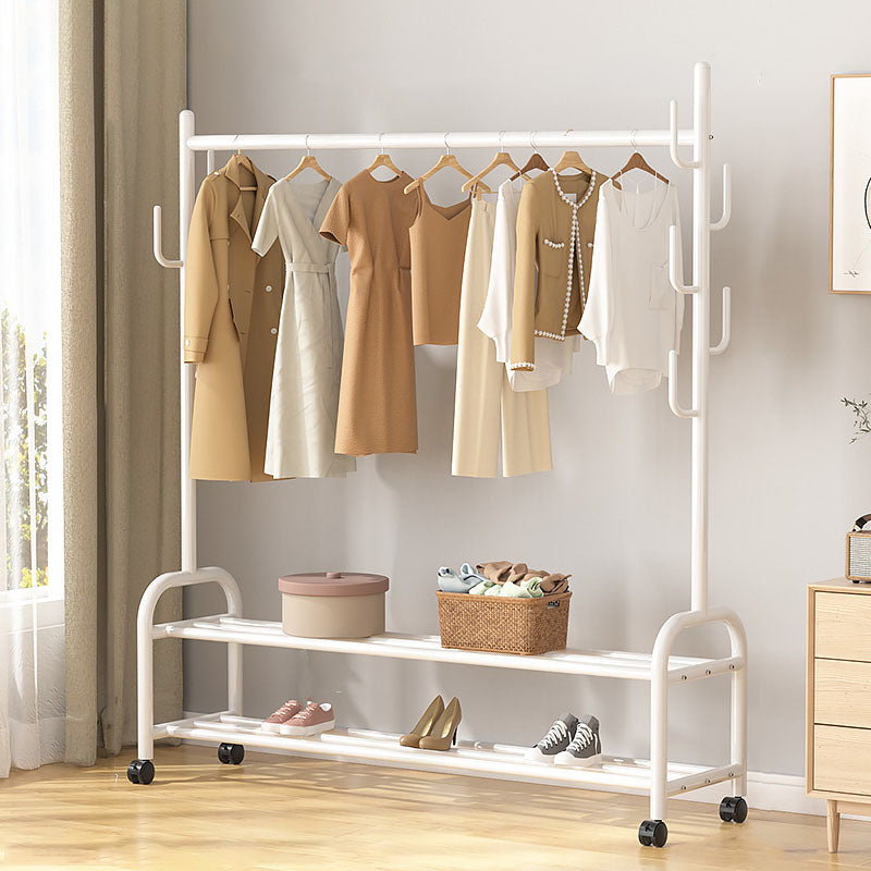 Modern Coat Rack Hanging Rail Storage Shelving and Hooks Coat Hanger