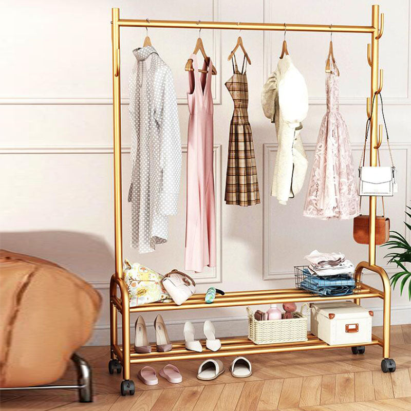 Modern Coat Rack Hanging Rail Storage Shelving and Hooks Coat Hanger