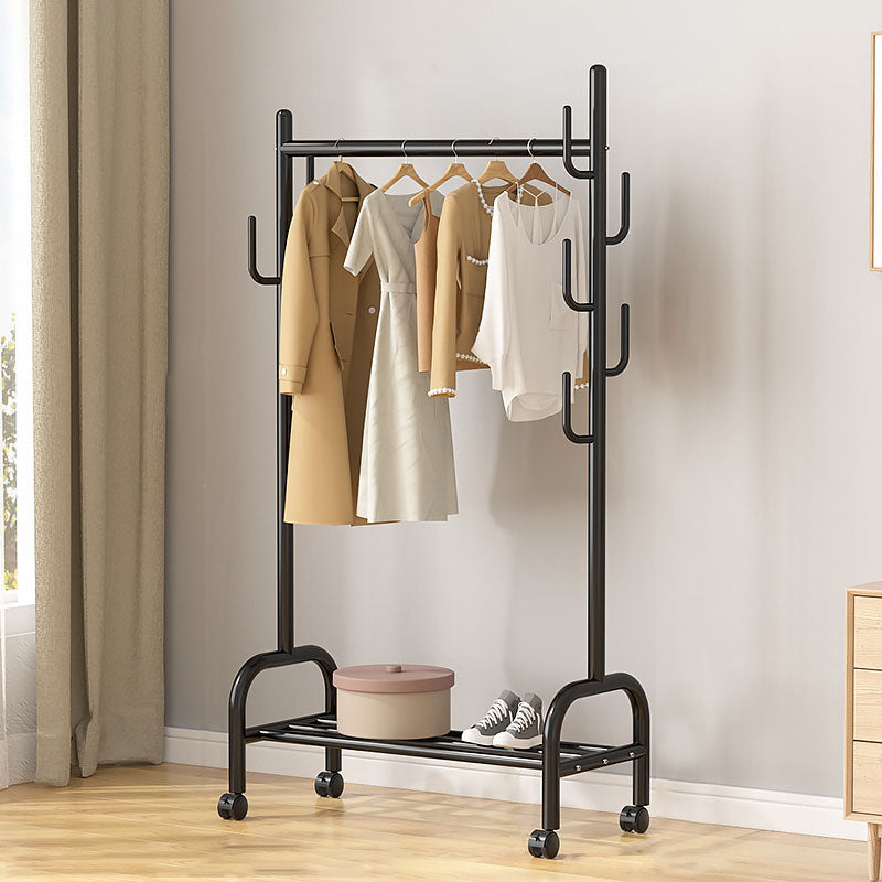 Modern Coat Rack Hanging Rail Storage Shelving and Hooks Coat Hanger