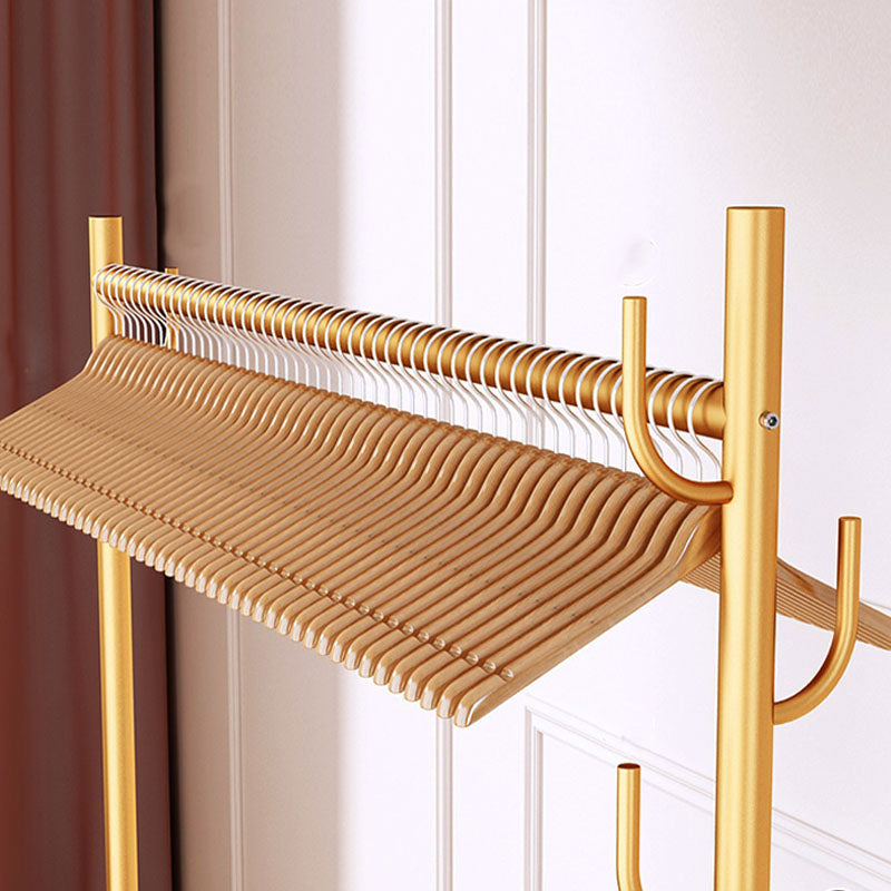 Modern Coat Rack Hanging Rail Storage Shelving and Hooks Coat Hanger