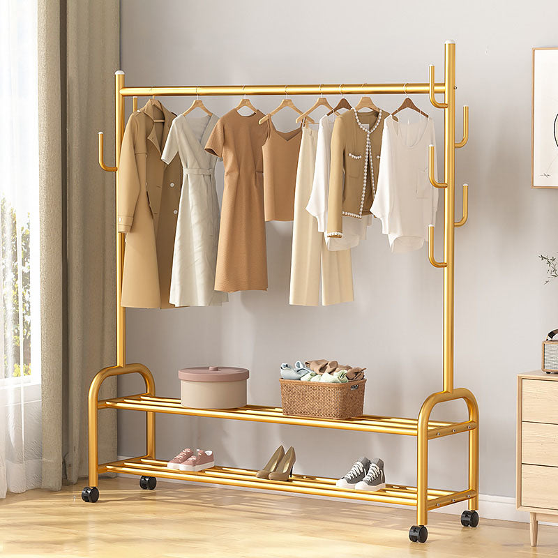 Modern Coat Rack Hanging Rail Storage Shelving and Hooks Coat Hanger