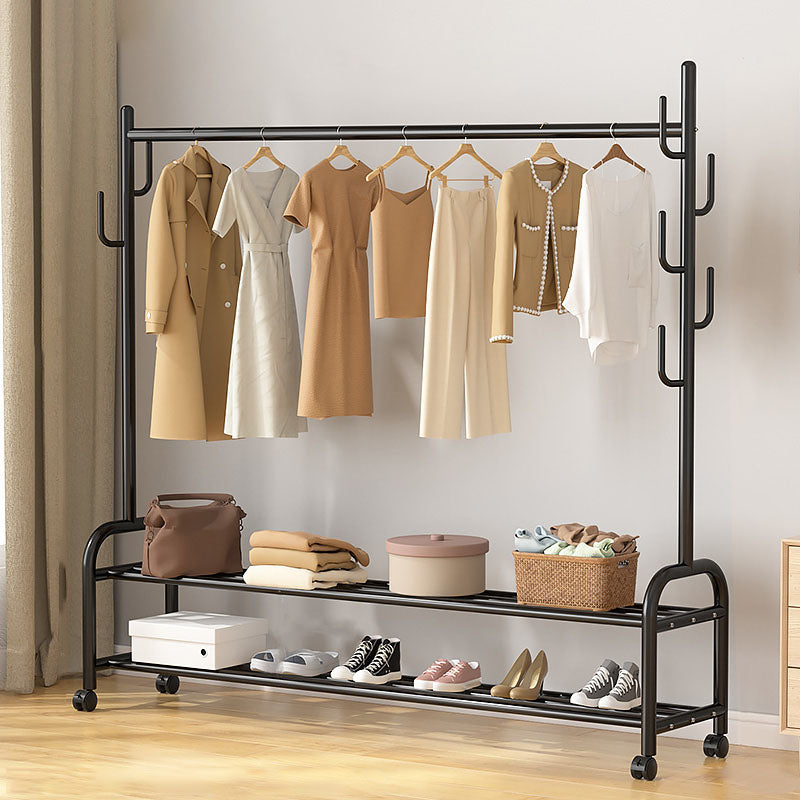 Modern Coat Rack Hanging Rail Storage Shelving and Hooks Coat Hanger