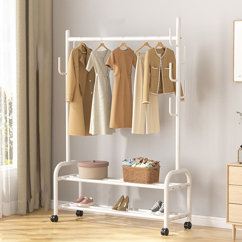 Modern Coat Rack Hanging Rail Storage Shelving and Hooks Coat Hanger