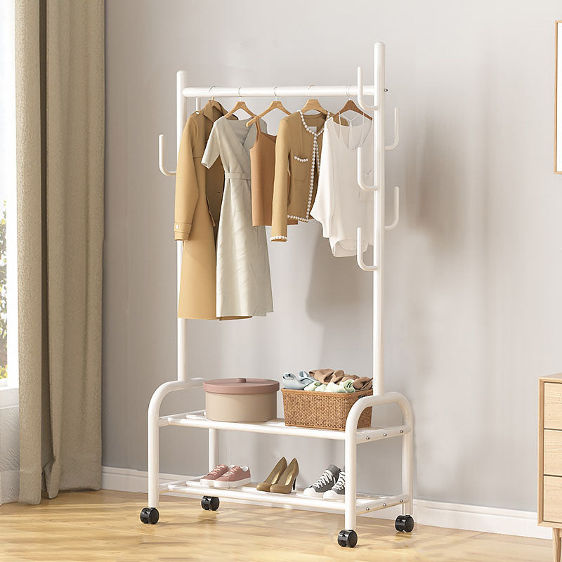 Modern Coat Rack Hanging Rail Storage Shelving and Hooks Coat Hanger