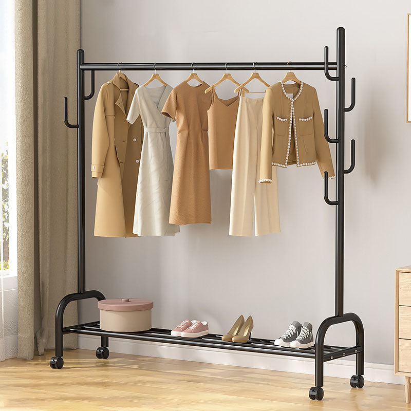 Modern Coat Rack Hanging Rail Storage Shelving and Hooks Coat Hanger