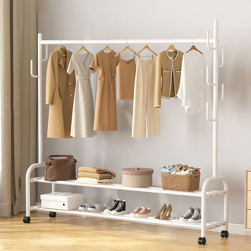 Modern Coat Rack Hanging Rail Storage Shelving and Hooks Coat Hanger