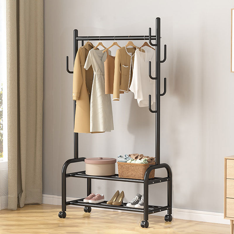 Modern Coat Rack Hanging Rail Storage Shelving and Hooks Coat Hanger