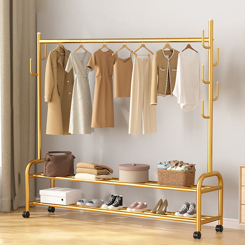 Modern Coat Rack Hanging Rail Storage Shelving and Hooks Coat Hanger