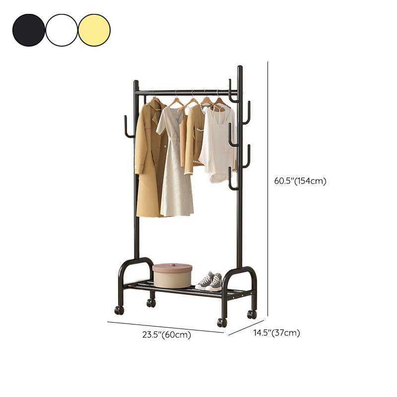 Modern Coat Rack Hanging Rail Storage Shelving and Hooks Coat Hanger