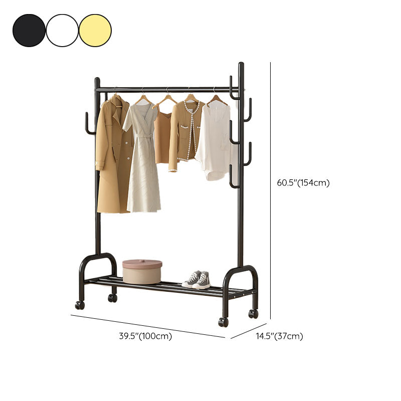 Modern Coat Rack Hanging Rail Storage Shelving and Hooks Coat Hanger