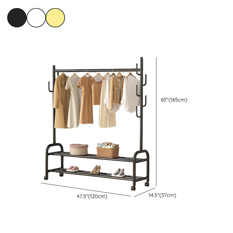 Modern Coat Rack Hanging Rail Storage Shelving and Hooks Coat Hanger