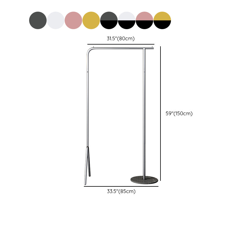 Contemporary Plain Clothes Hanger Free Standing Metal Coat Rack