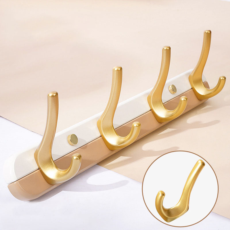 Wooden and Metal Coat Hanger Modern Minimalist Home Wall Hanging Coat Rack