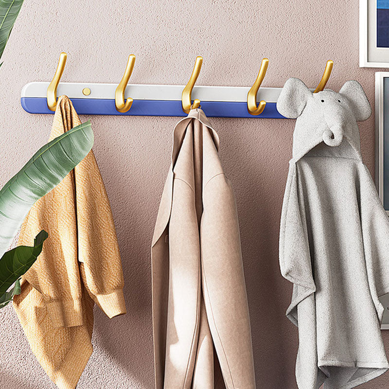 Wooden and Metal Coat Hanger Modern Minimalist Home Wall Hanging Coat Rack