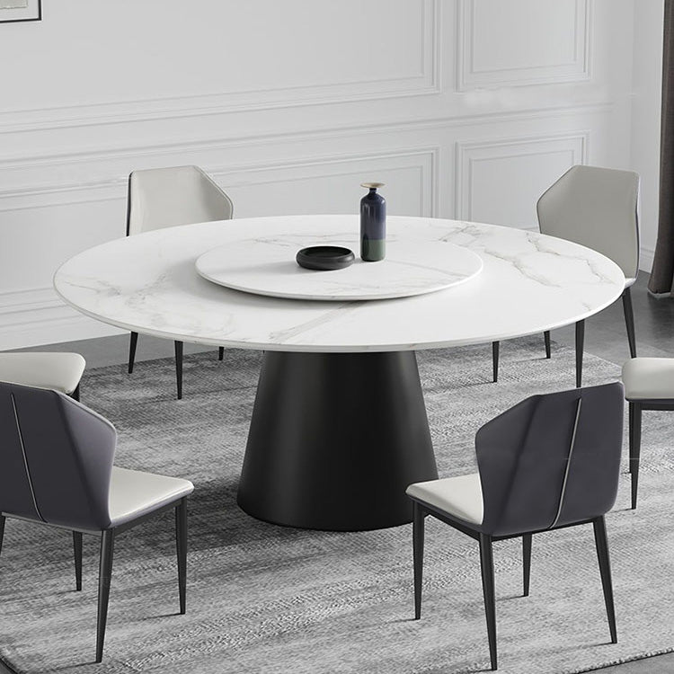 Round Standard Height Dining Table Contemporary Stone Top Dining Table