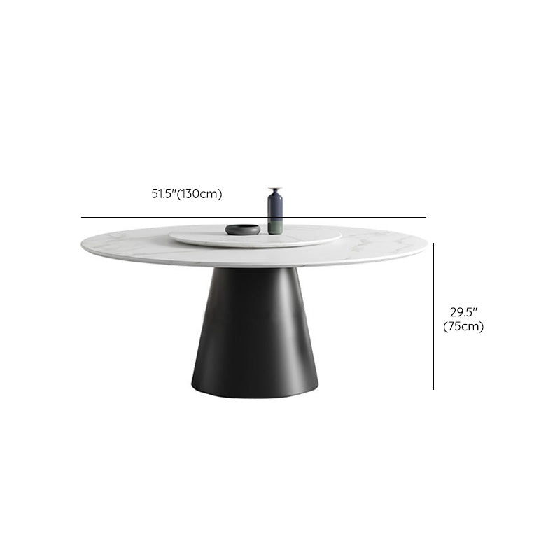 Round Standard Height Dining Table Contemporary Stone Top Dining Table