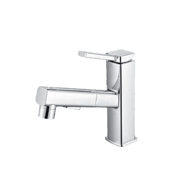 Lever Handle Faucet Pull-out Vessel Sink Faucet with Swivel Spout