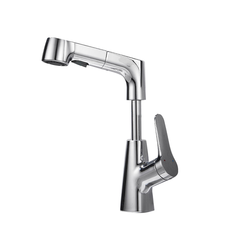 Pull-out Vessel Faucet Contemporary Sink Faucet with One Lever Handle