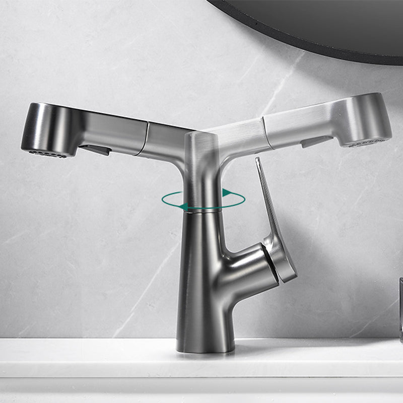 Pull-out Vessel Faucet Contemporary Sink Faucet with One Lever Handle