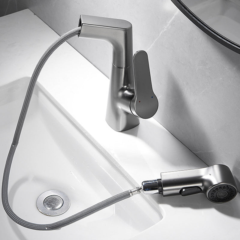 Pull-out Vessel Faucet Contemporary Sink Faucet with One Lever Handle