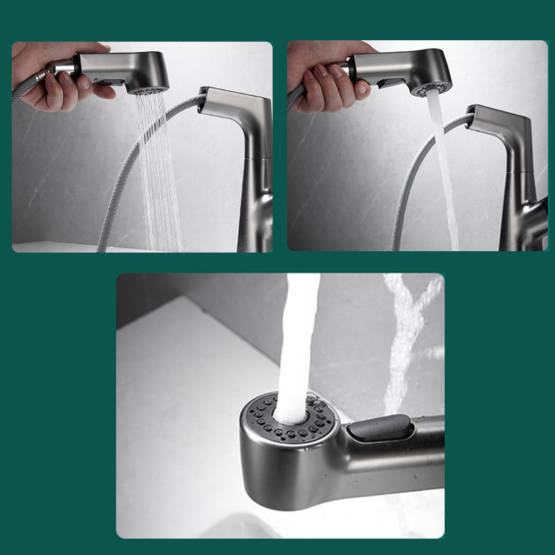 Pull-out Vessel Faucet Contemporary Sink Faucet with One Lever Handle