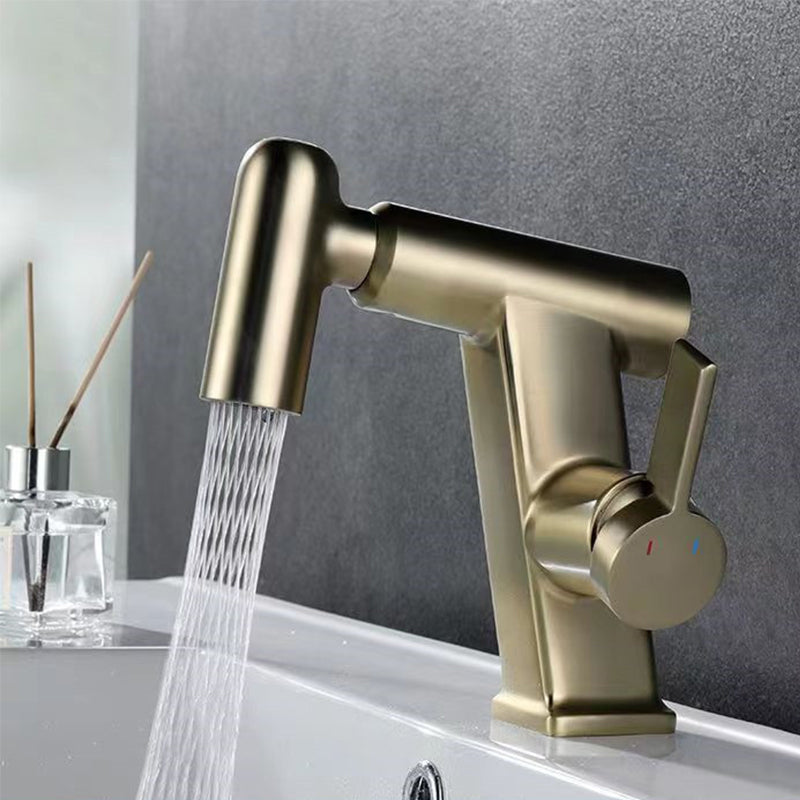 Contemporary Vessel Faucet Swivel Spout Faucet with One Lever Handle