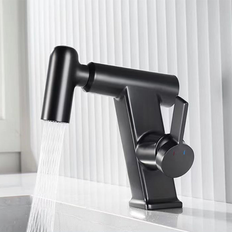 Contemporary Vessel Faucet Swivel Spout Faucet with One Lever Handle