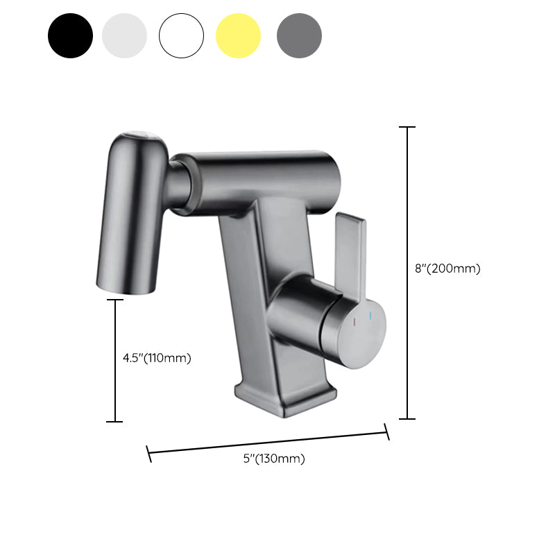 Contemporary Vessel Faucet Swivel Spout Faucet with One Lever Handle