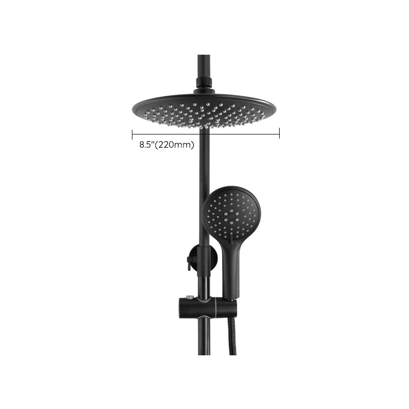 Modern Black Shower System Rain Massage Jet Lever Handle  Shower Trim