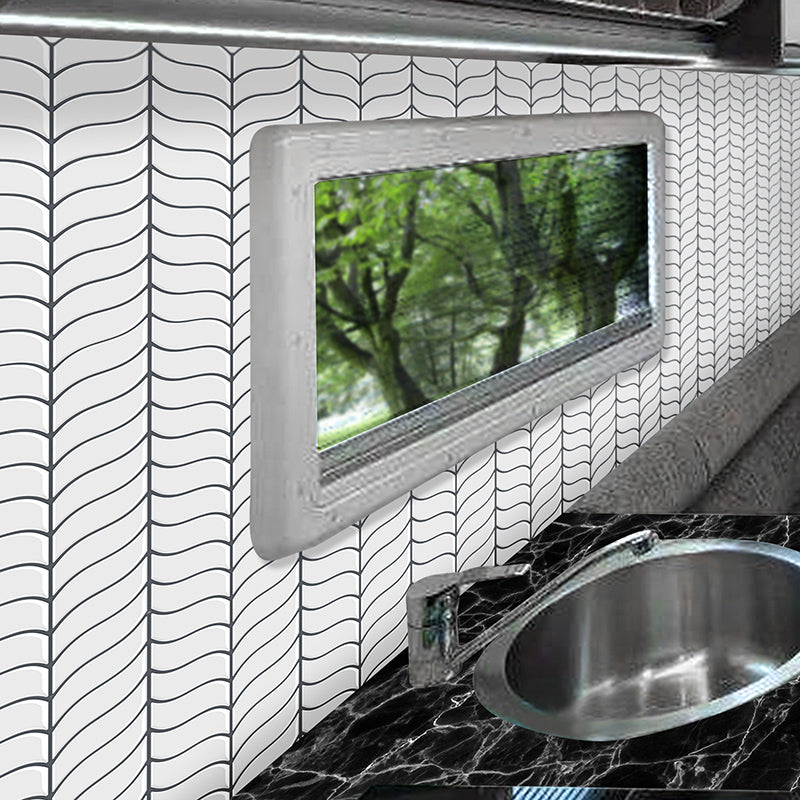 Modern Backsplash Wallpaper 3D Print Peel and Stick Backsplash Tile for Kitchen