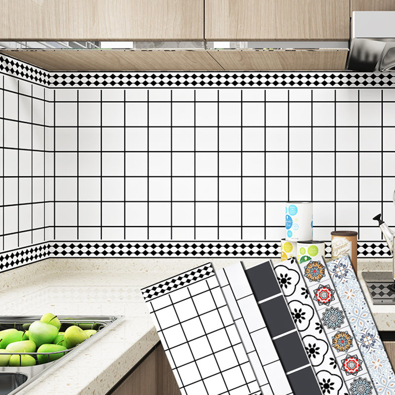 Modern Style Wallpaper Kitchen Single Tile Wallpaper with Rectangle Shape