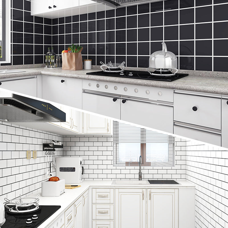 Modern Style Wallpaper Kitchen Single Tile Wallpaper with Rectangle Shape