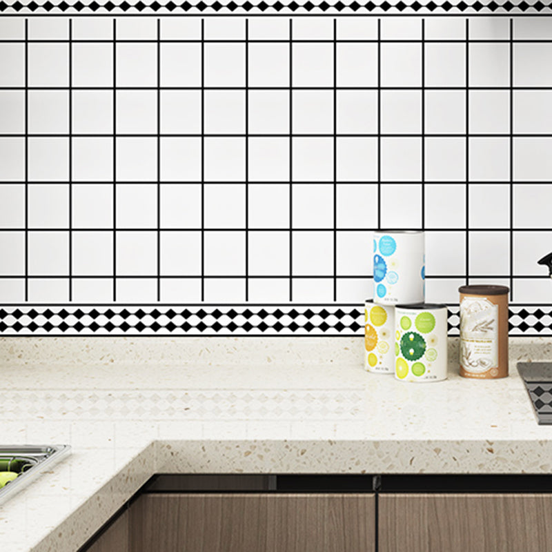 Modern Style Wallpaper Kitchen Single Tile Wallpaper with Rectangle Shape