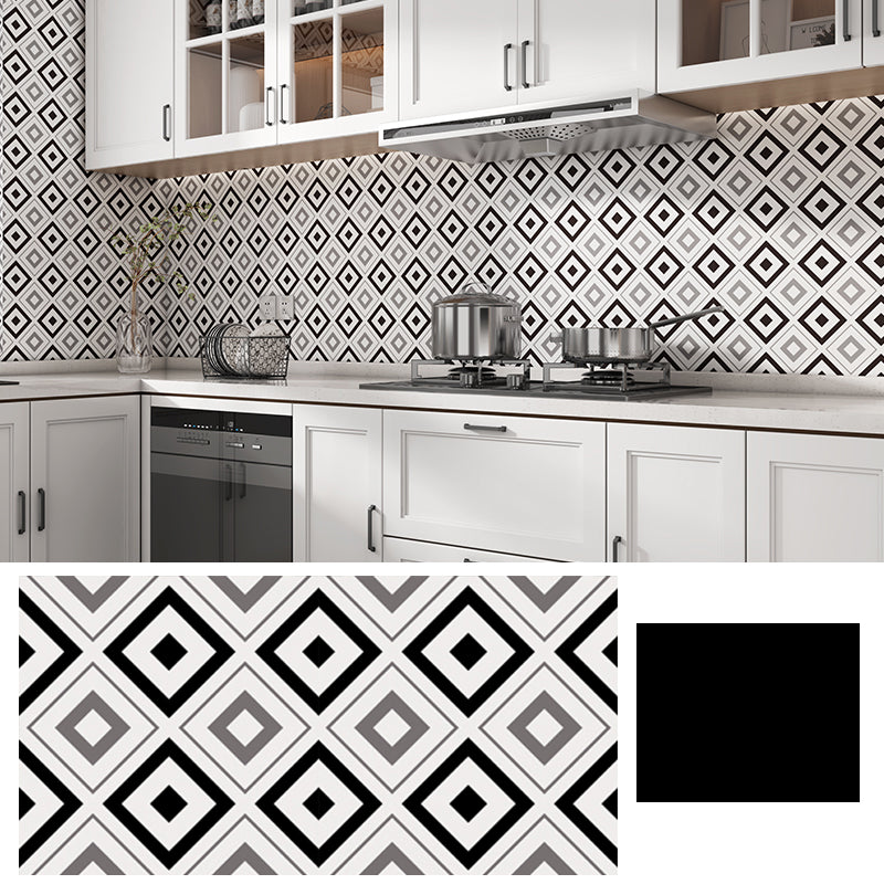 Modern Style Wallpaper Kitchen Single Tile Wallpaper with Rectangle Shape