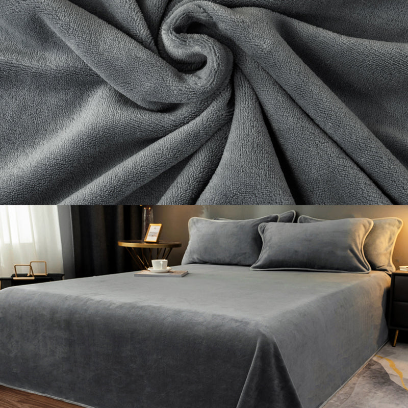 One Piece Sheet Printed Polyester Fade Resistant Breathable Flannel Bed Sheet