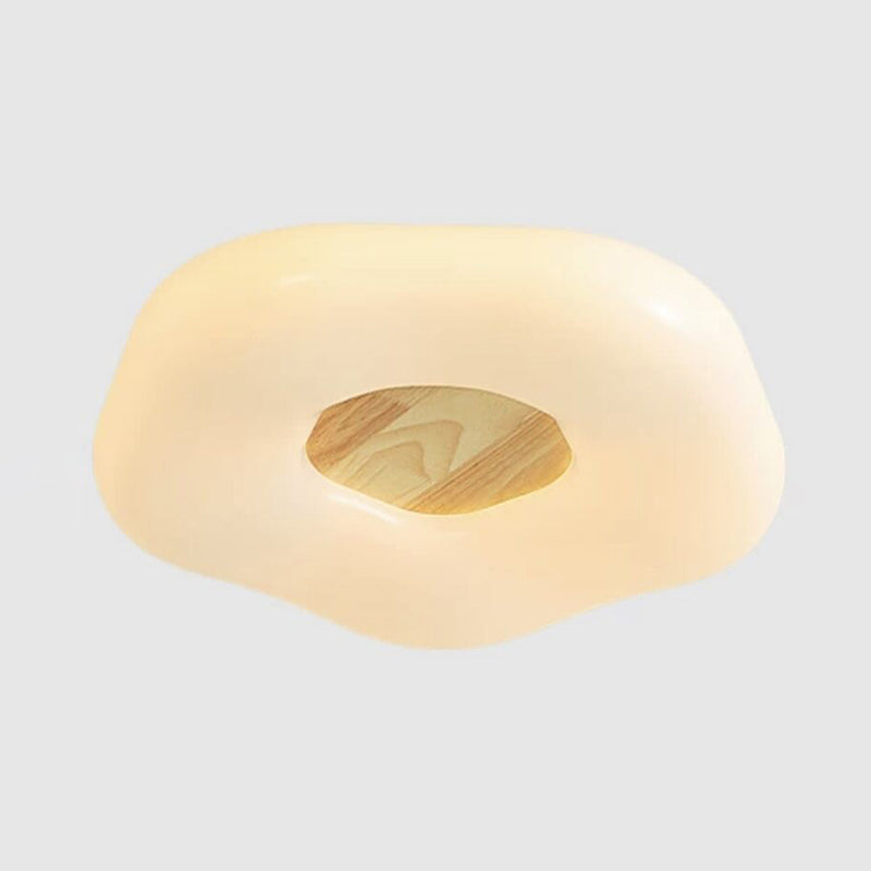 Japanese Style Wooden Ceiling Light Circle Shape LED Ceiling Lamp for Bedroom