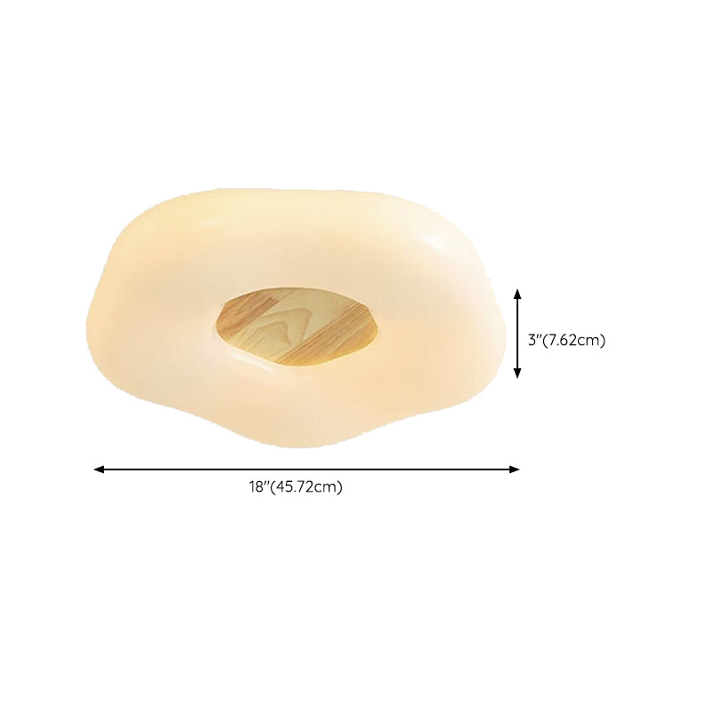 Japanese Style Wooden Ceiling Light Circle Shape LED Ceiling Lamp for Bedroom