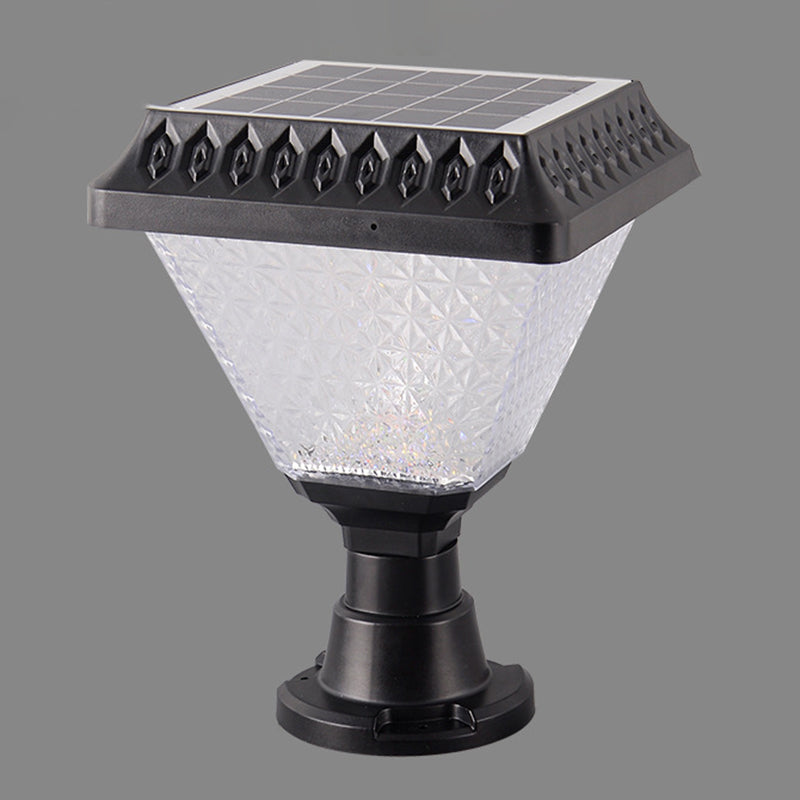 Waterproof Black Pillar Lamp Solar Outdoor Lights for Garden
