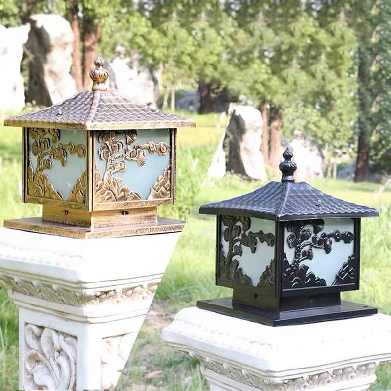Modern Simple Aluminum Pillar Lamp Cube Shape Waterproof Pillar Light for Outdoor