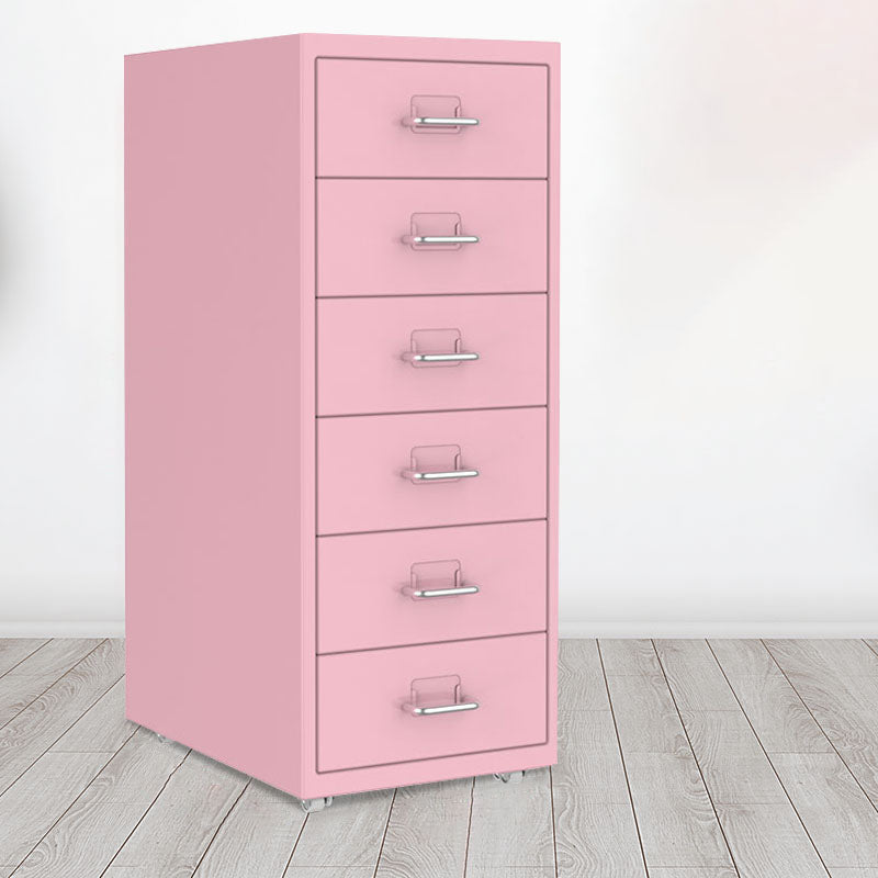 Contemporary File Cabinets Steel Frame File Pedestal with Key Lock