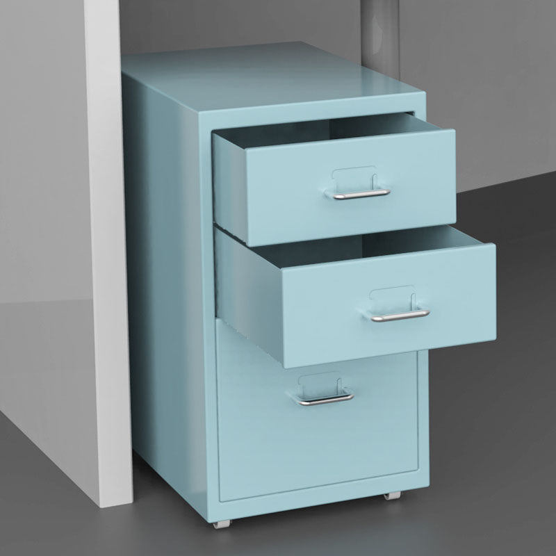 Contemporary File Cabinets Steel Frame File Pedestal with Key Lock