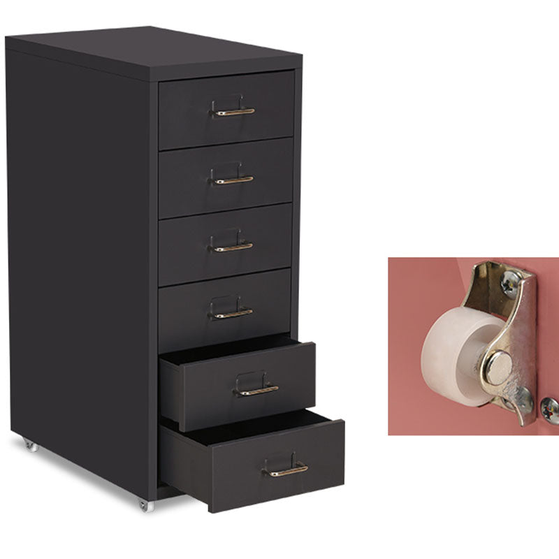 Contemporary File Cabinets Steel Frame File Pedestal with Key Lock