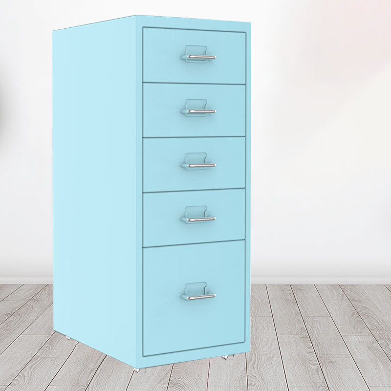 Contemporary File Cabinets Steel Frame File Pedestal with Key Lock