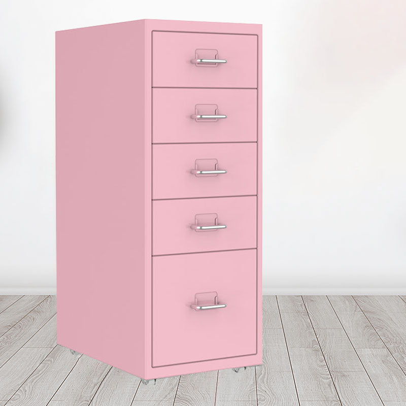 Contemporary File Cabinets Steel Frame File Pedestal with Key Lock