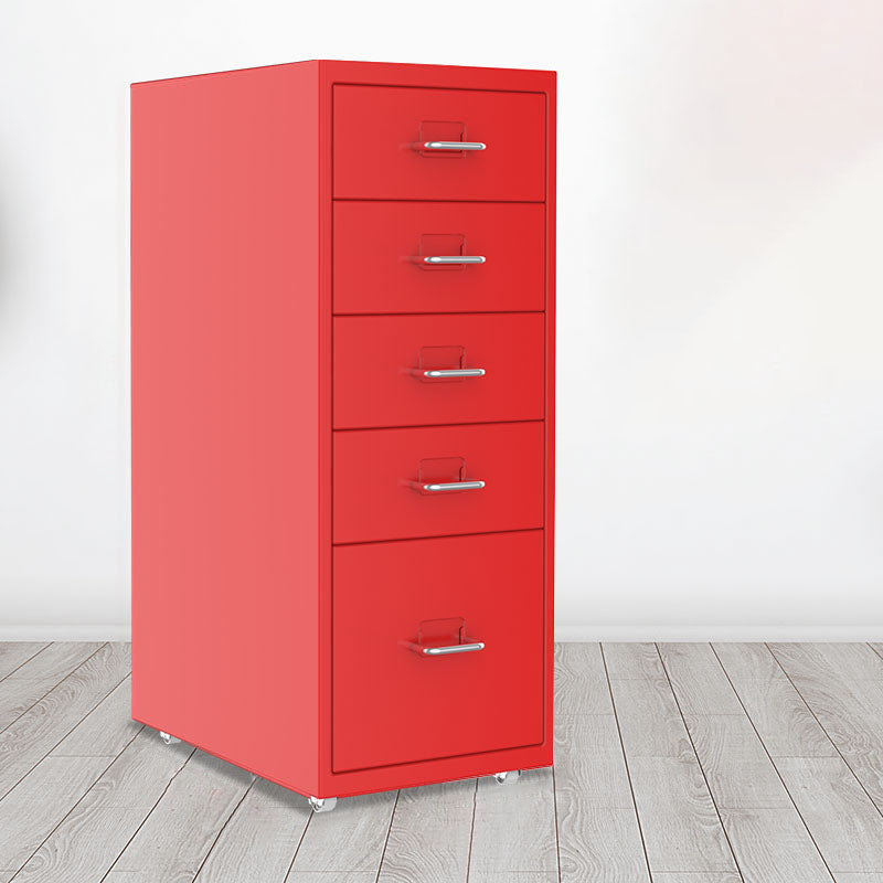 Contemporary File Cabinets Steel Frame File Pedestal with Key Lock