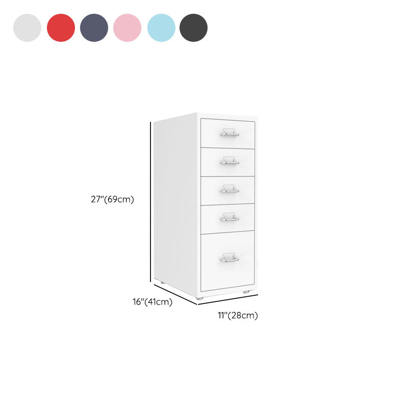 Contemporary File Cabinets Steel Frame File Pedestal with Key Lock