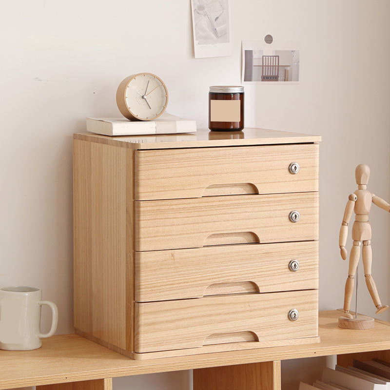 Industrial Cabinet Solid Wood Locking Drawers Filing Cabinet