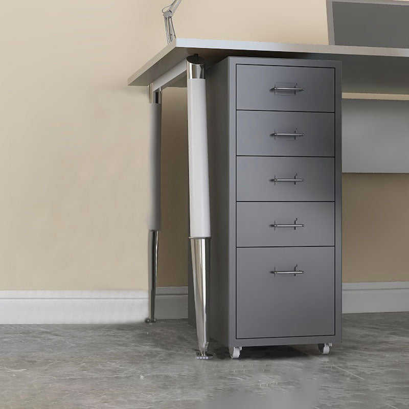 Contemporary File Cabinets Metal Frame File Pedestal with Key Lock